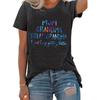 Women's Plus Size Ombre MOM GRANDMA Print Tee Crew Neck Short Sleeve Casual Summer Spring Top