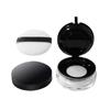 Round Powdery Cake Box Sieve Portable With Puff Plastic Cosmetic Container Travel Makeup Jar Loose Powder Pot Empty Powder Case