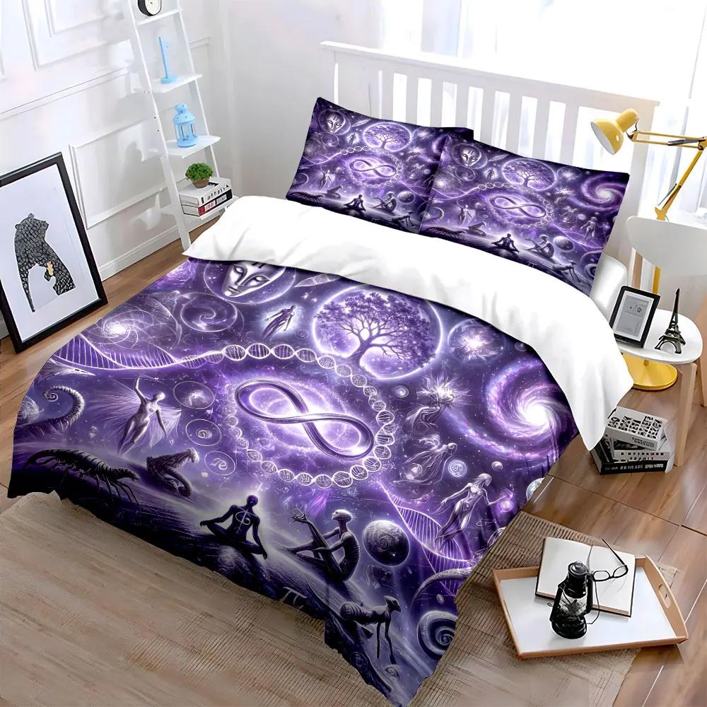 "Cosmic Meditation Art Set" Soft Comfortable Duvet Cover Bedding Set Included 1*Duvet Cover & 2*Pillowcases gift