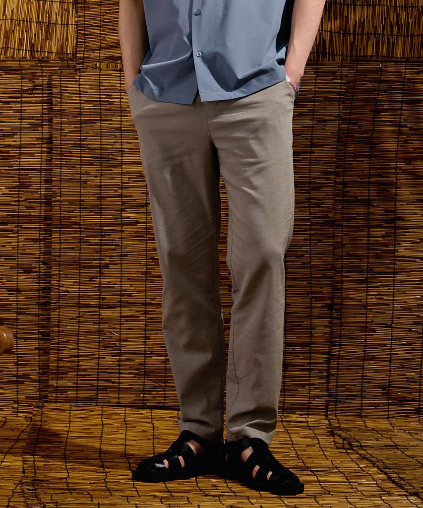 CHASECULT Men'S Linen-Like Full Elastic Waist Pants-Dbrk2222C0X