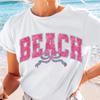 Beach Women's T-Shirt Printed Regular Cute Short Sleeved Top Lady Casual Clothing Summer T-Shirt Trendy Fashion Women's Tee