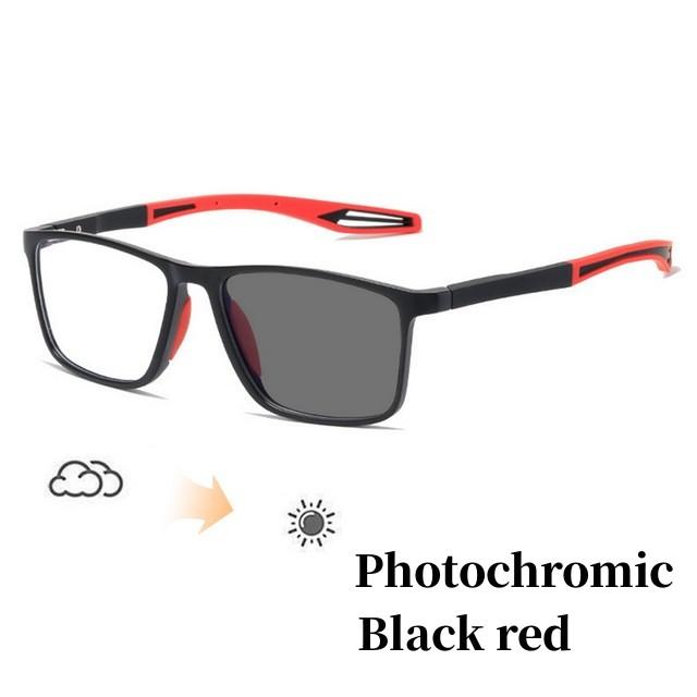Anti Blue Light Myopia Glasses Photochromic TR90 Silicone Sport Optical Short Sight Eyeglasses Diopter