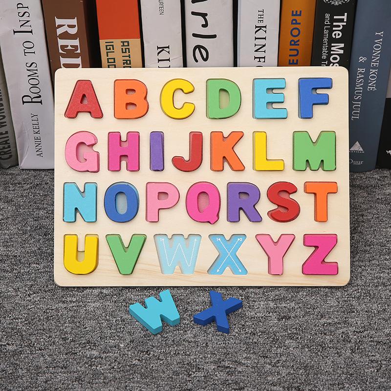 Wooden Shape Cognition Matching Puzzle Board 3D Puzzles Game Children Hand Grasp Board Geometry Jigsaw Puzzle Educational Toys