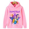 2025 KPop Devil Hunter Cartoon Girl Boy Hooded Sweatshirt Warm Children's Korean Wave Fashion Casual Top Casual Girl Clothing