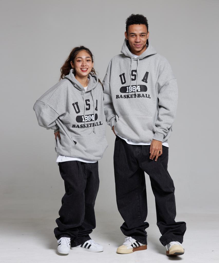 Usa Basketball Hoodie Grey Black