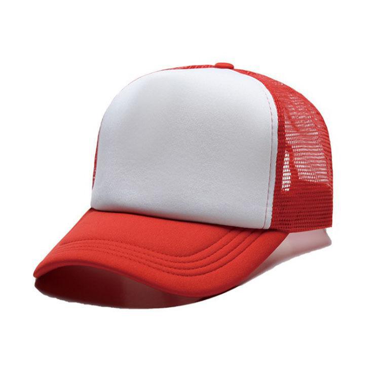 Custom Logo Printed Baseball Caps For Men Women Summer Half Mesh Sponge Breathable Advertising Hat Boys Girls Sunshade Wholeasle