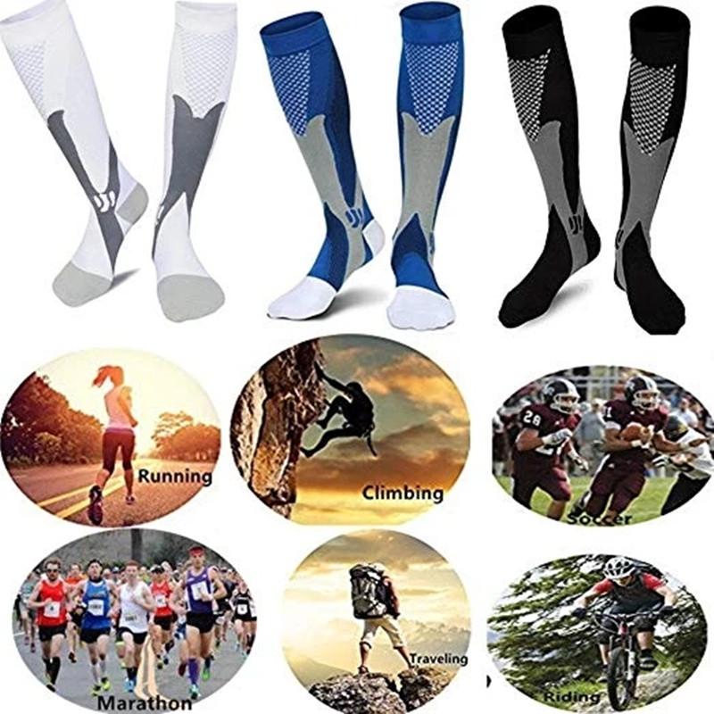 Running Men Women Compression Socks For Football Anti Fatigue Pain Relief Compression Socks Fit For Sport Socks