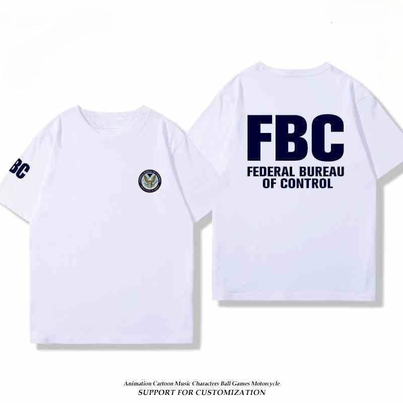 2026 Federal Bureau of Control FBC Paranormal Organization Unisexs and Womens Short Sleeve TShirt Summer Versatile Cotton Top