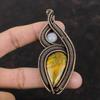 Nellite Pendant Copper Wire Wrapped Pendant Natural Rainbow Moonstone Pendant Nellite Gemstone Jewelry Gift For Her Handmade Copper Jewelry