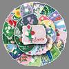 50 Oil Painting Style Flower Doodle Cartoon Water Glass Stickers Suitcase Stickers Waterproof