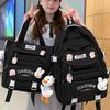 Primary School Girl Junior High School Student Burgundy Backpack High School Student College Student Backpack