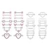 Fashionable Nipple Rings Craft of Stainless Steel and Zirconia Materials Rhinestones for Trendy Body Piercing Pieces