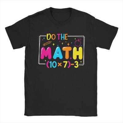 Awesome Do The Math 67 T-Shirts for Men Crewneck Cotton T Shirts  Short Sleeve Tees Graphic Tops