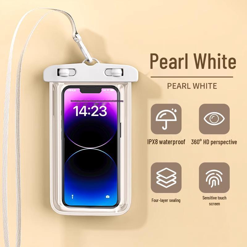 Waterproof Touch-Screen Phone Pouch with Neck Strap for Rafting, Swimming, and Rain - Allows Picture-Taking