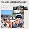 New Car Dash Cam 4 Channel HD 1080P Black Box DVR Night Vision 24H Parking Monitor 360° with WiFi Dash Cam Parking Backup Camera