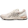 Gel-Flux Amortiguación Cómoda Tejido Cuero Sintético Duradero Resiliente Zapatillas de Running de Corta Distancia de Caña Baja para Mujer Zapatilla Deportiva Beige 1012B464-200