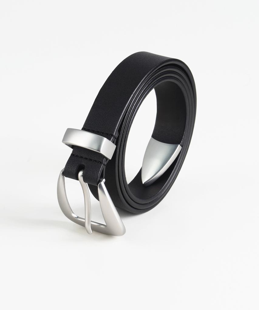 Beoteunseoul Basic Western Leather Belt (Cowhide/Black)
