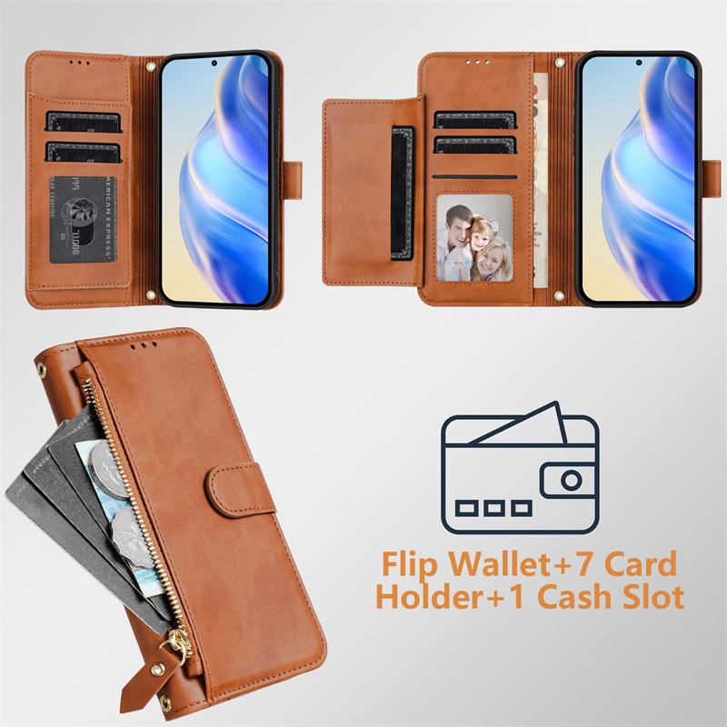 Flip Case for Infinix Hot 20 Pro 30 Play Nfc 20i 20S 30i X669 X6835 4G 5G Leather Wallet Cover Card Slot Bag Zipper Casing