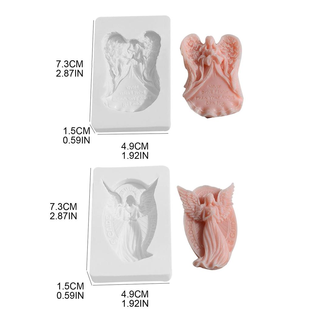 Pray Angel Cake Plaster Mold Diy Angel Wings Portrait Cake Aromath Candle Chocolate Fondant Mold Baking Tool