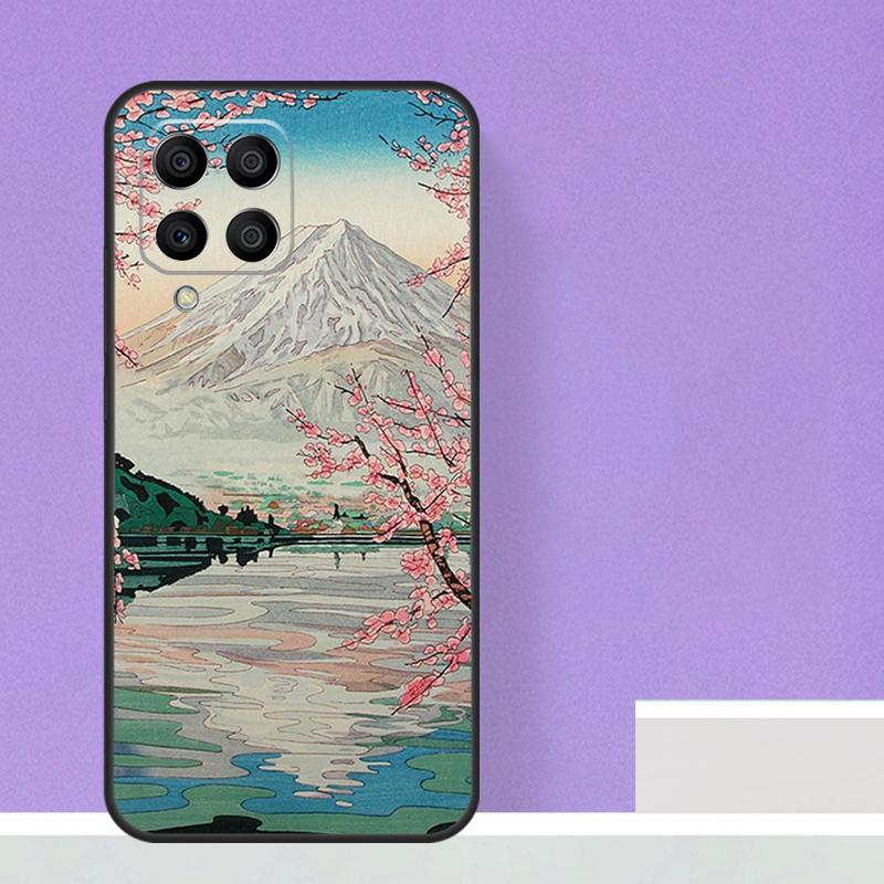 Ukiyo-e Arte em estilo japonês para Samsung Galaxy M21 M51 M12 M32 M52 M13 M23 M33 M53 M34 M54 M30s M31s M15 M55 M20 Capa