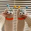Caterpillar Plyschgolvsockor, Roliga Djur Knähöga Toffelsockor, Ultramjuka för Kvinnor Män Tonåringar, Mysig Unisex-present Julstrumpa