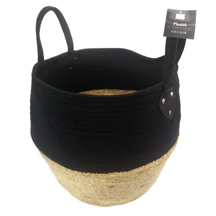 Decorative Storage Basket "Osinella" 38cm Black