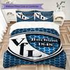 VfL Bochum 1848 Σετ κλινοσκεπασμάτων με μοτίβο uilt, κάλυμμα uilt, μαξιλαροθήκη, διακόσμηση σπιτιού, δώρο γενεθλίων (1 * παπλωματοθήκη + 2 * μαξιλαροθήκη χωρίς πυρήνα)98