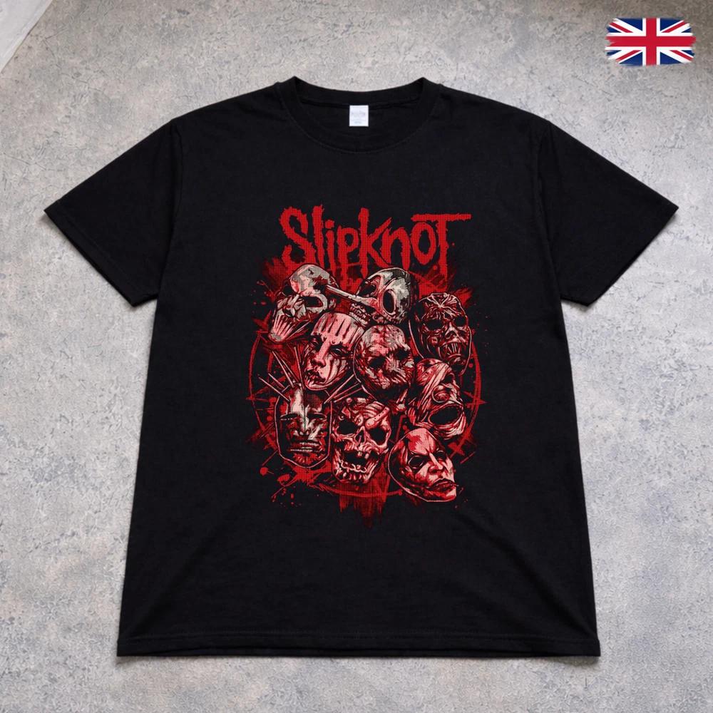 Slipknot T Shirt Skull Mask Heavy Metal Band Tee Horror Graphic Shirt
