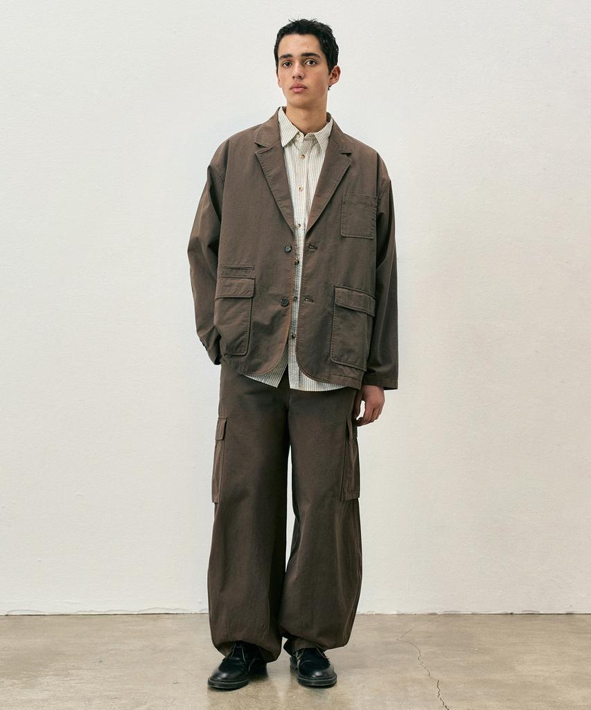 COSTUME O’CLOCK Cotton Washed Balloon Cargo Pants Beige Coospt244Beige