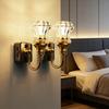 Vintage Plug-In Night Light with Brass Base Resin Dusk-to-Dawn Sensor LED Lamp Light Energy-Saving Ambient Night Lighting for Bedroom Bathroom Hallway