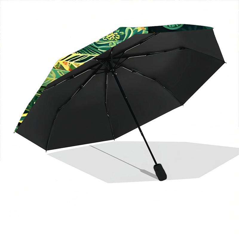 1pc Christmas Tree Decorations Automatic Folding Umbrella Compact Lightweight Travel Umbrella with 8-Rib Sturdy Frame, Windproof & Self037