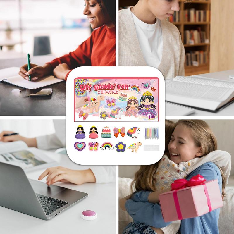 Bead Painting Kit for Kid Art Crafts & Cartoon Kit for Children's Painting Bright Colors Decorative Paintings for Decorating