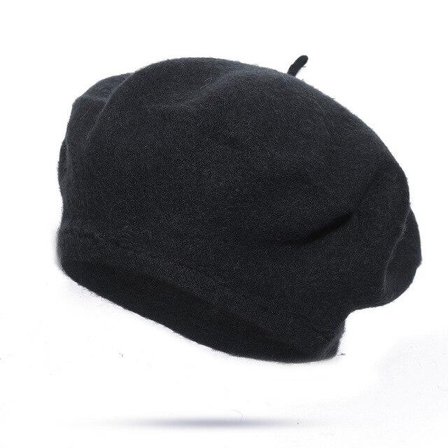 Dámské Dívčí baret Teplá vlna Zimní čepice čepice Vintage Obyčejné čepice Baret Jednobarevné Elegantní Dámské Zimní čepice Dropshipping