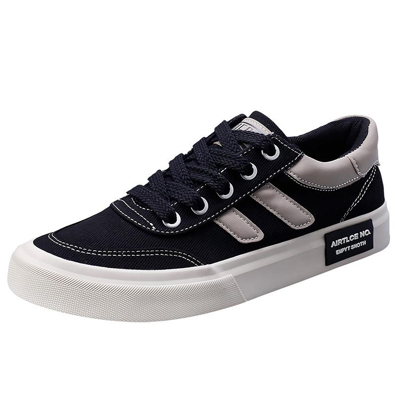 New Spring Mens Shoes Korean Versatile Trendy Casual Mens Canvas Shoes Comfortable Breathable Flat Bottom Low Top Shoes