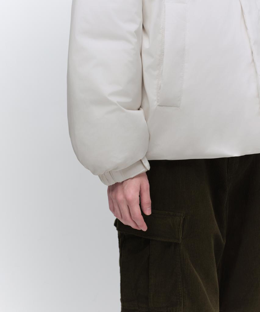 Musinsa Standard Daily Puffer Minimal Short Padded Jacket [Dusty Cream]
