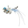 Simulated Bird Cat Stick Head Cat Teaser Stick Colorful Cat Teaser Stick Replacement Head Suction Cup Teaser Feather Bird
