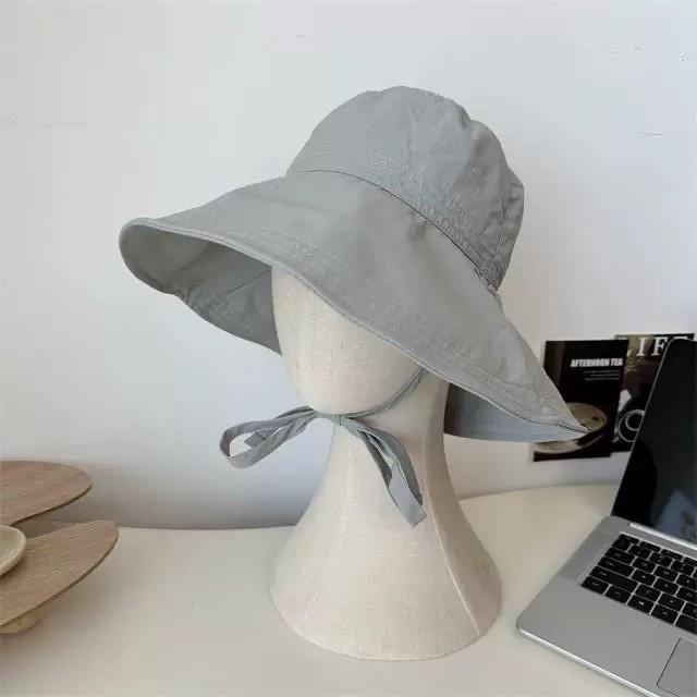 Summer Breathable Cotton Fisherman Hat With Wide Brim And Sun Protection For Women