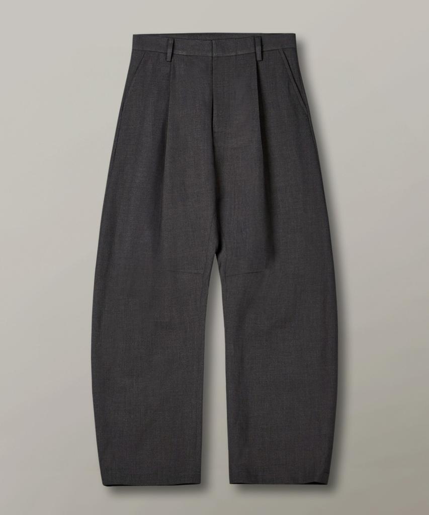 Eokeoseuteom Curved Wide Slacks_Charcoal
