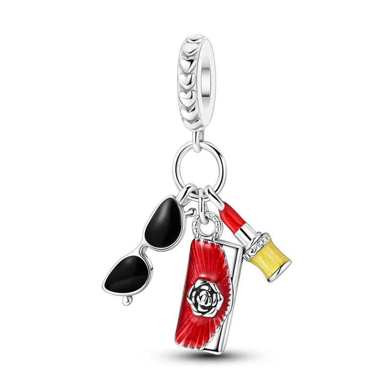 copper Girls Love Beauty Charm Bead Charms Perfume Pendants Bead Charms Jewellery Compatible With MULA Authentic Bracelets Ideal For Women Do It Yours
