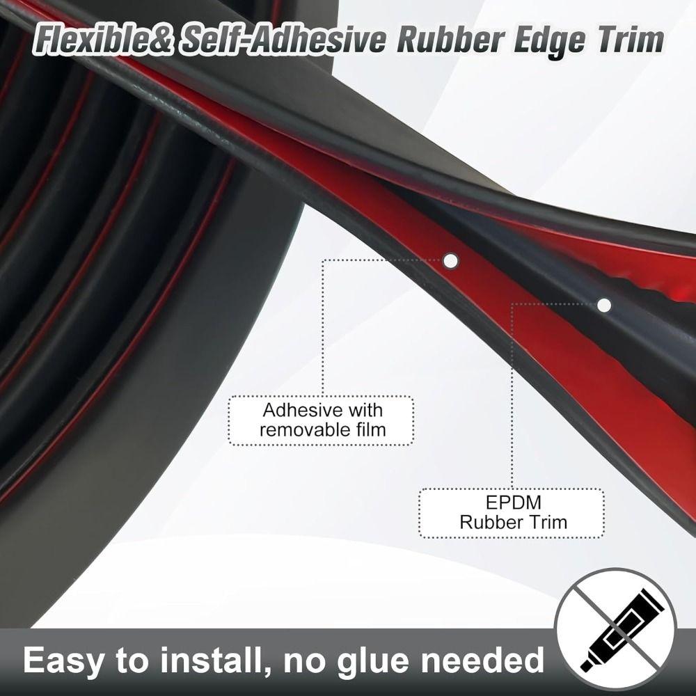 New U-Shape Edge Protector Strip Trim Rubber 3 Meters Car Door Guard Seal Waterproof Edge Protector