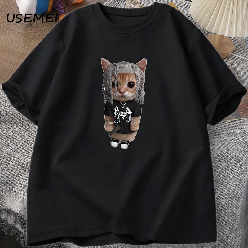 Camiseta Destroy Lonely para hombre, camisetas casuales para hombre, camisetas gráficas, camisetas de algodón de verano, estampado de moda hip hop, ropa de calle Y2k, camisetas de los años 90