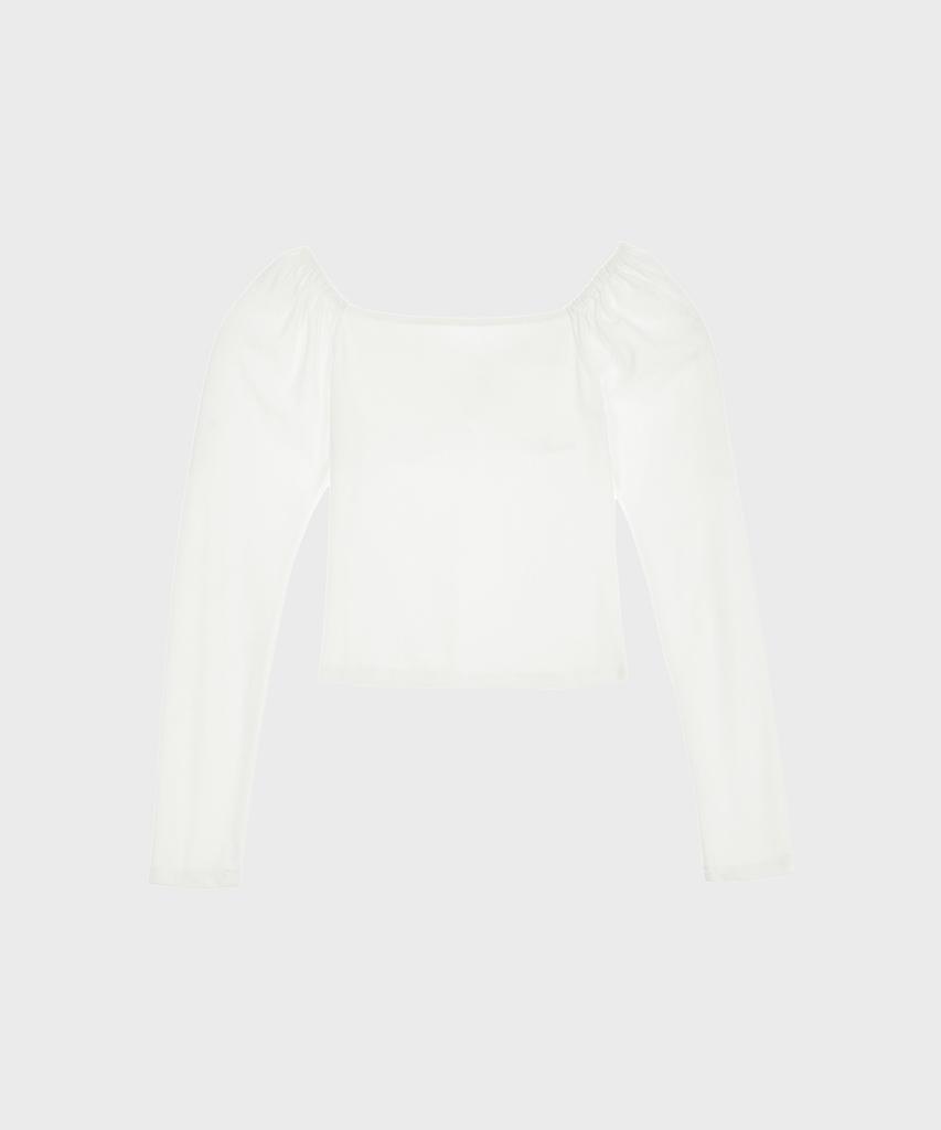 Alkialka Heart-Neck Long Sleeve (White)
