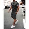 Casual Sports Suit Breathable Outdoor Casual Men's T-shirt and Five-Pants Suit Summer 3D Printing Suit Men's