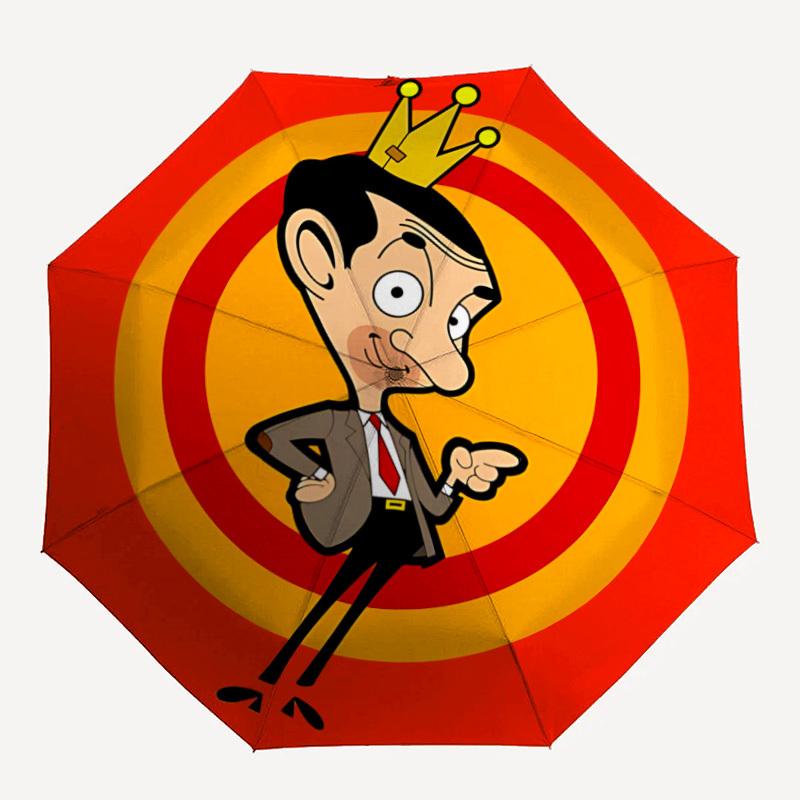 1pc Mr. Bean Automatic Open/Close Umbrella Folding Umbrella, Portable Compact Travel Umbrella, Birthday/Christmas Gift for Men & Women L1110y29