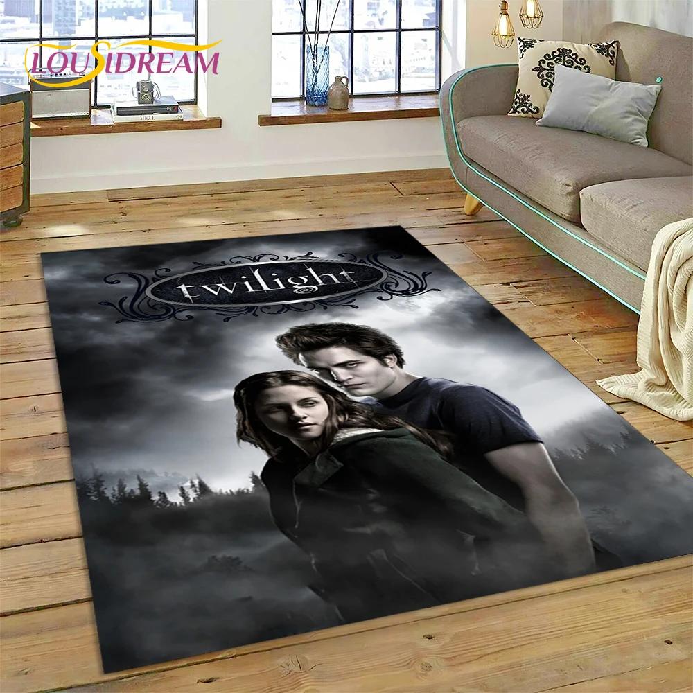 3D The Twilight Saga Edward Bella Rug Carpet for Living Room Bedroom Home Decor,Floor Mat Non-slip Decoration for Sofa Doormat