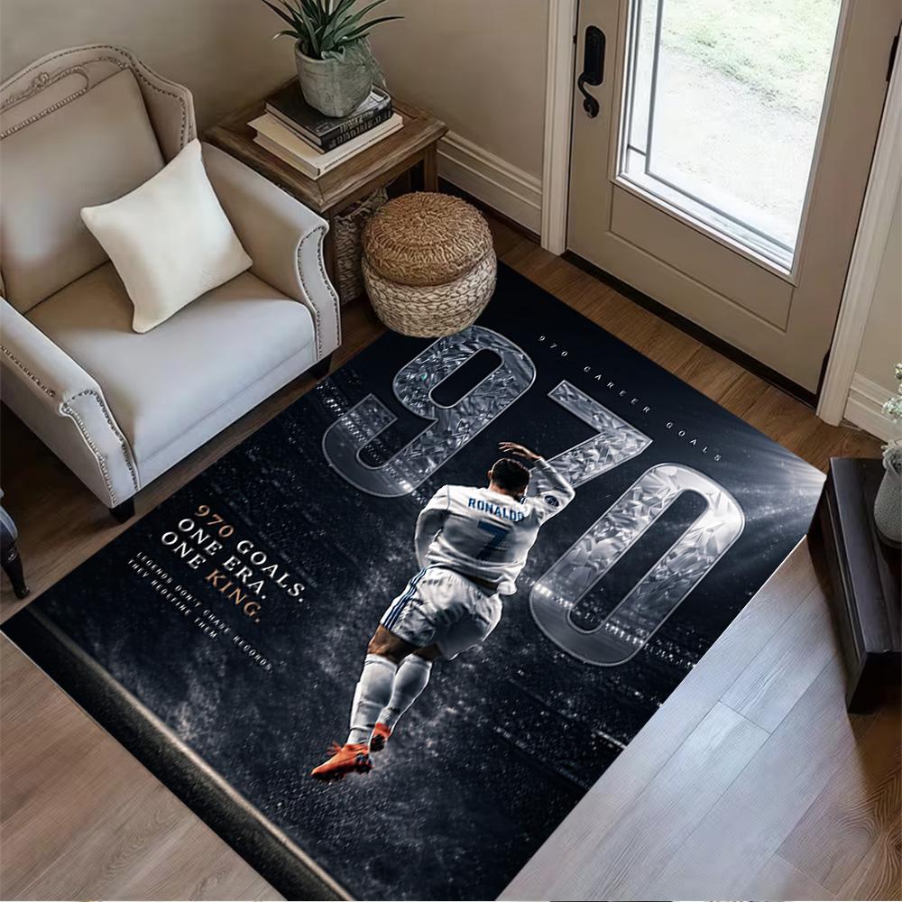 Ronaldo's Number Seven Jersey Area Rug Design for Dining Room Foyer Outdoor Playrooms Anti-slip Rug Office Home Decor