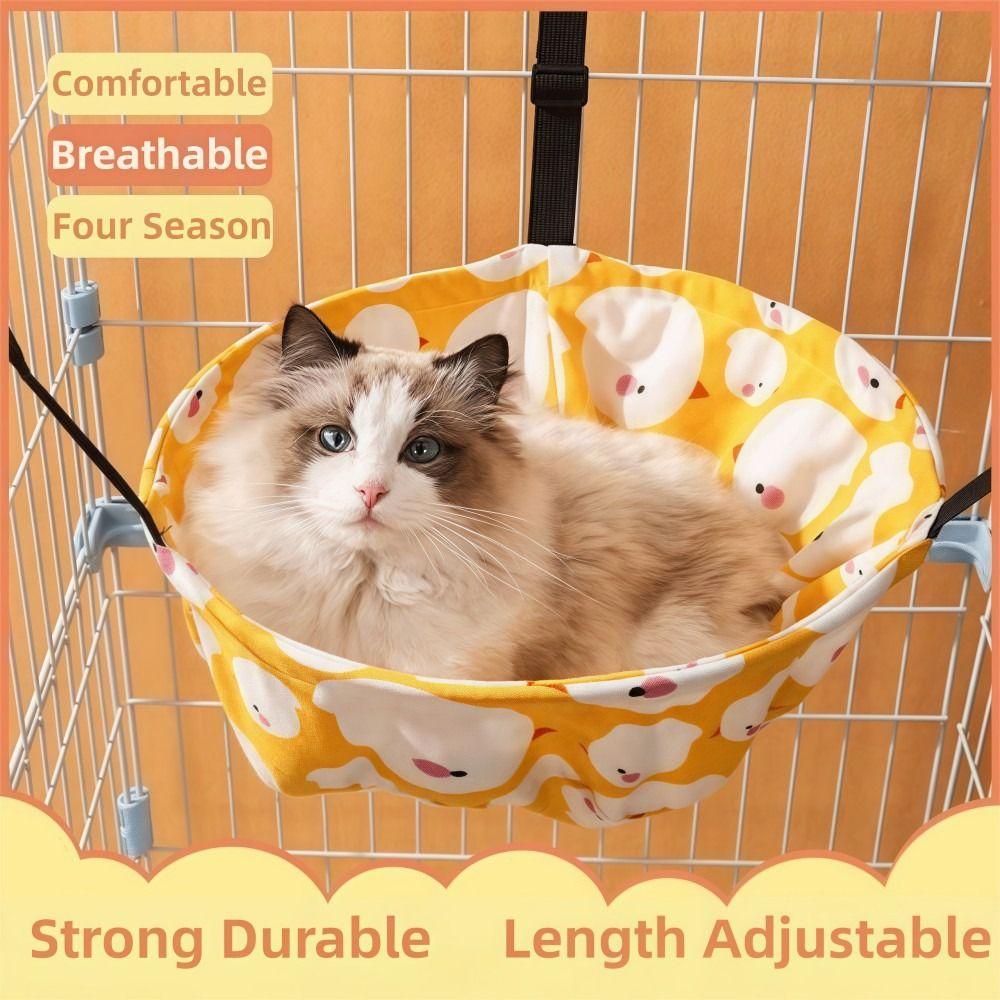 Deep Edges Cat Cage Hammock 45x45 CM Cat Swing Bed Thickened Cat Bed  Four Seasons