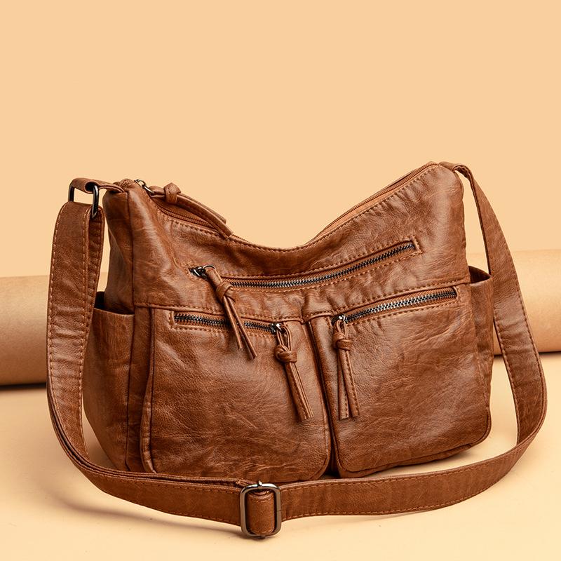 Large Capacity Retro Casual Tote Bag Female Luxury Handbag Shoulder Bag for Women 2022 New Ladies Vintage PU Leather Crossbody Bag