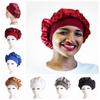 Fashion Head Cover Bonnet Wide Band Satin Cap Elastic Head Wraps Hair Loss Chemo Night Sleep Hat