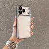 Capa Transparente Fosca de Luxo Para iPhone 17 Air 16 Pro Max Plus Moldura Galvanizada Película de Proteção para Lente Anti-queda Capa Dura de PC Transparente